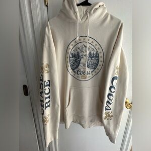 Chase Rice 2023 tour hoodie. Cream colored. Unisex. Worn twice. XL.